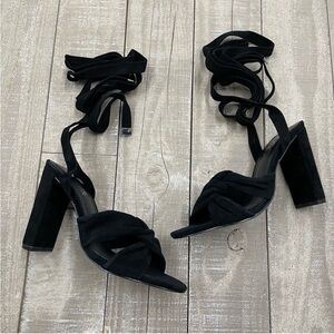 NIB The Mode Collective Black Suede Heels